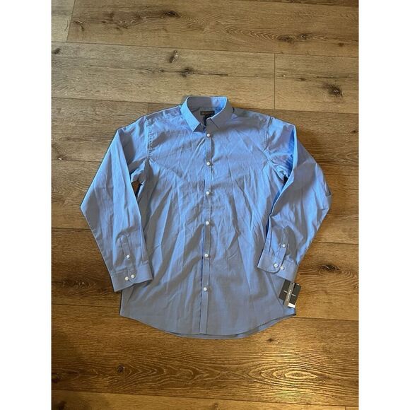 Van Heusen Youth Boys Robusto Blue Long Sleeve Button Up Dress Shirt Size XL - Picture 1 of 3